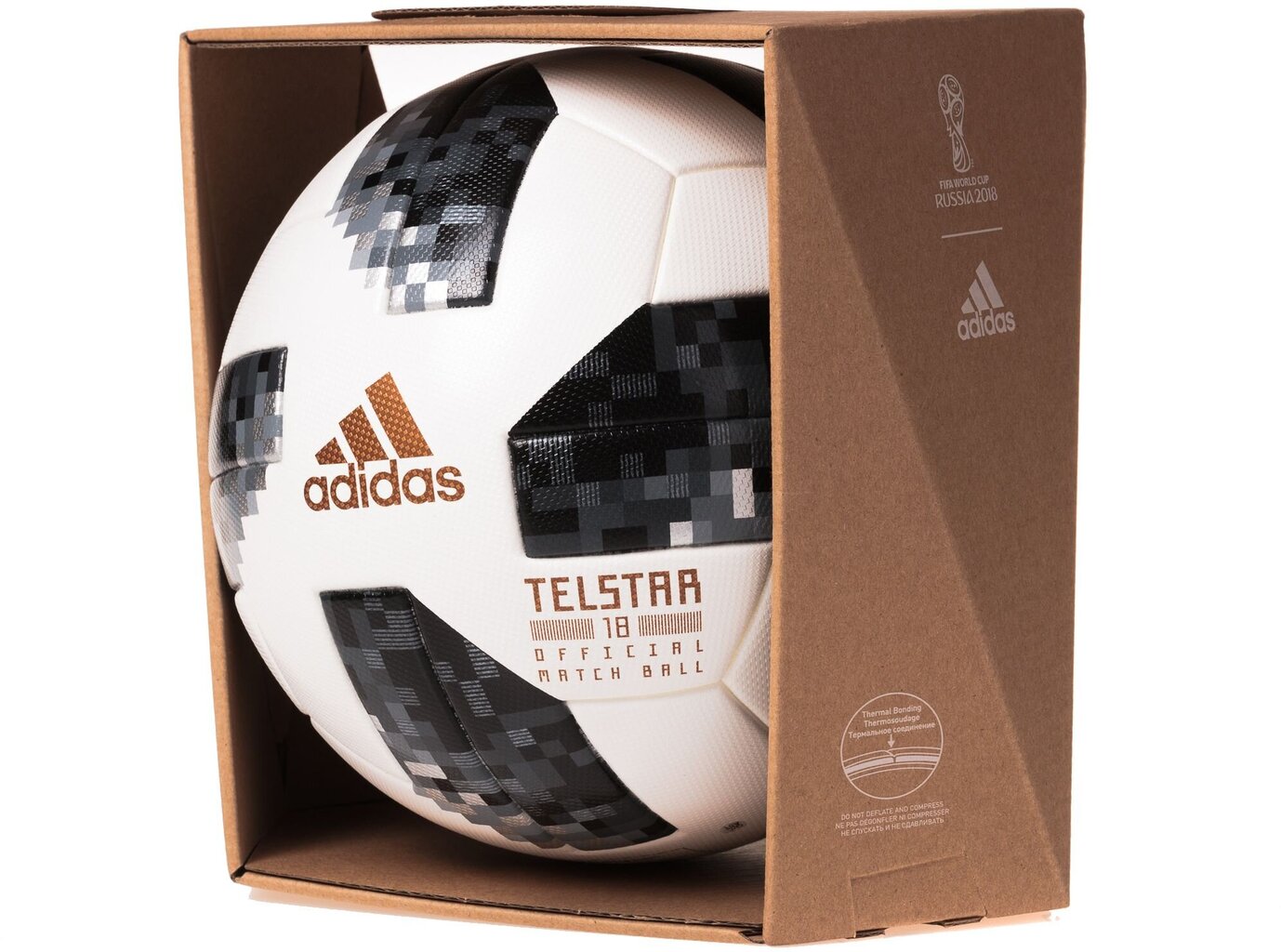 Futbolo kamuolys Adidas World Cup 2018, 5 dydis цена и информация | Futbolo kamuoliai | pigu.lt