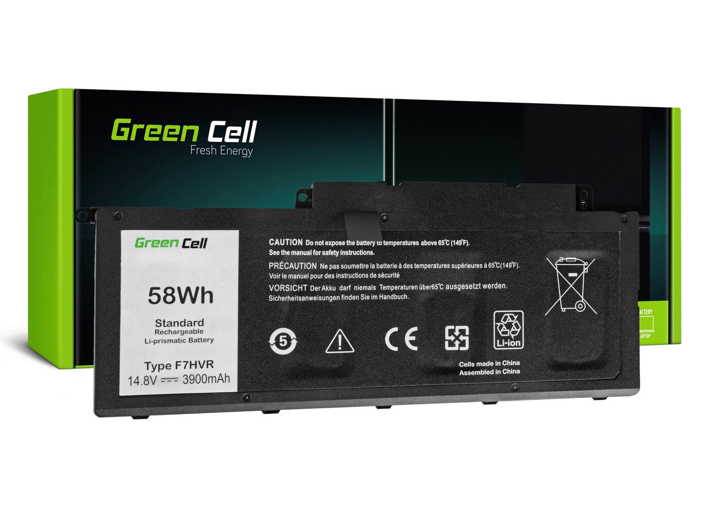 Green Cell Laptop Battery for Dell Inspiron 15 7537 17 7737 7746, Dell Vostro 14 5459 цена и информация | Akumuliatoriai nešiojamiems kompiuteriams | pigu.lt