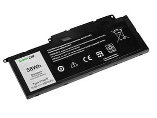 Green Cell Laptop Battery for Dell Inspiron 15 7537 17 7737 7746, Dell Vostro 14 5459 цена и информация | Аккумуляторы для ноутбуков	 | pigu.lt