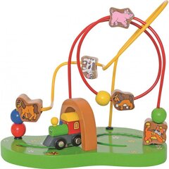 Ergoterapinis medinis labirintas "Traukinukas" Woody kaina ir informacija | Žaislai kūdikiams | pigu.lt