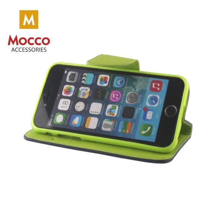 Atverčiamas dėklas Mocco Fancy, skirtas Nokia 7 Plus telefonui, mėlynas/žalias kaina ir informacija | Telefono dėklai | pigu.lt