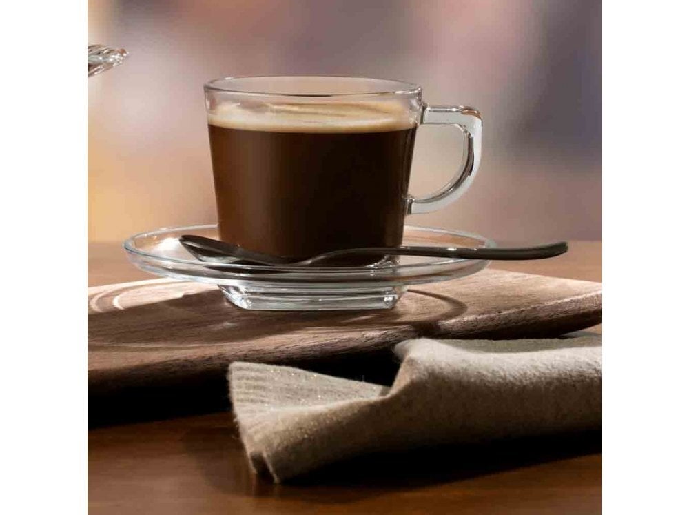 PASABAHCE kavos puodelių komplektas Carre, 12 vnt kaina ir informacija | Taurės, puodeliai, ąsočiai | pigu.lt
