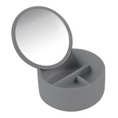 Kosmetikos dėžutė makiažo priemonėms su veidrodėliu AWD Interior, pilka цена и информация | Аксессуары для ванной комнаты | pigu.lt