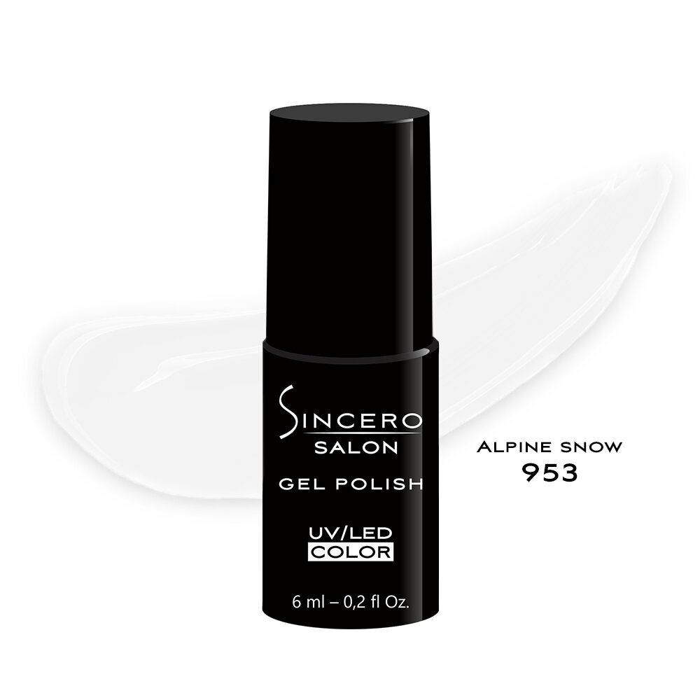 Gelinis nagų lakas Sincero Salon Alpine Snow 953, 6 ml kaina ir informacija | Nagų lakai, stiprintojai | pigu.lt