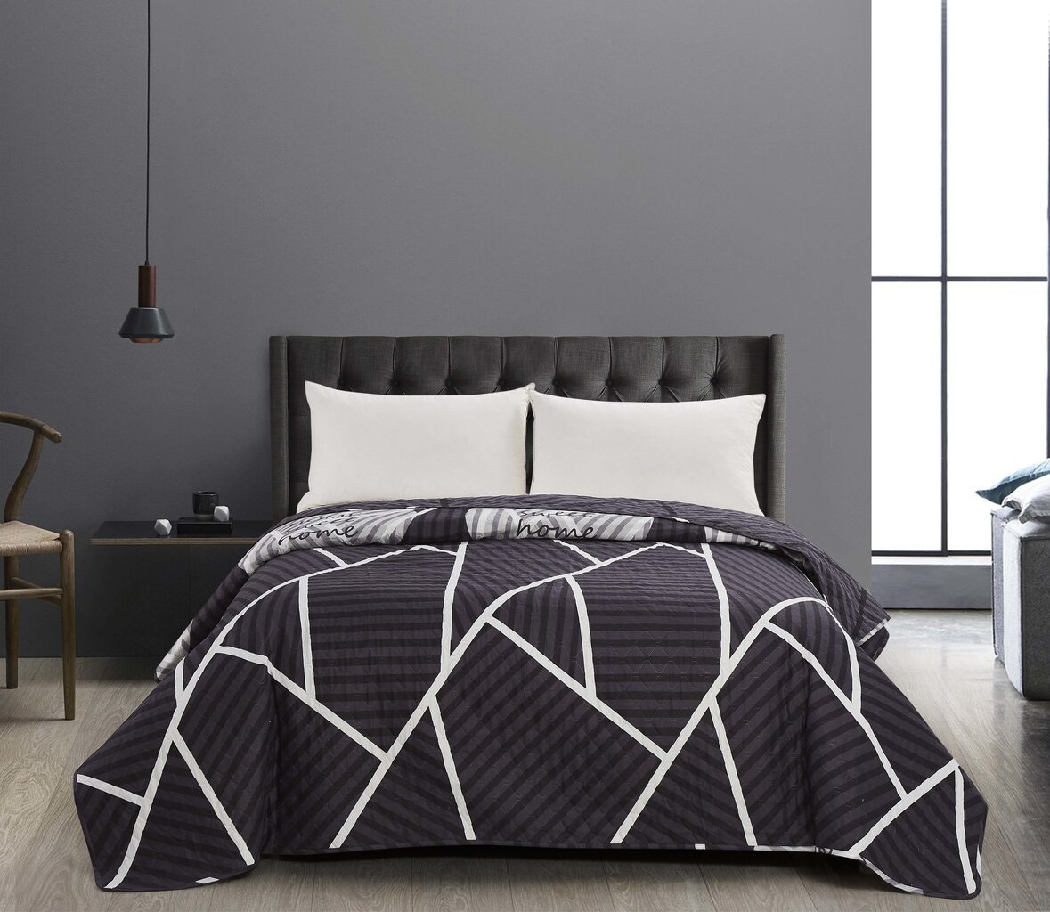 Decoking dvipusė lovatiesė Home Grey White, 170x210 cm kaina ir informacija | Lovatiesės ir pledai | pigu.lt