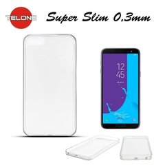 Telone Ultra Slim 0.3mm Back Case Samsung J600F Galaxy J6 (2018) супер тонкий чехол Прозрачный цена и информация | Чехлы для телефонов | pigu.lt