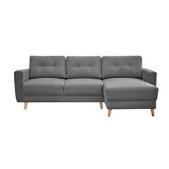 Угловой диван Bertram, серый цена и информация | Угловые диваны | pigu.lt