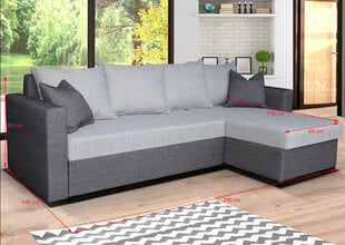 Угловой диван Karol, серый цена и информация | Угловые диваны | pigu.lt