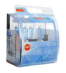 Automobilinės lemputės M-Tech Powertec SuperWhite H8 12V, 2 vnt. kaina ir informacija | Automobilių lemputės | pigu.lt
