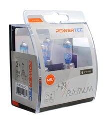 Automobilinės lemputės M-Tech Powertec Platinum +130% H8 12V, 2 vnt. kaina ir informacija | Automobilių lemputės | pigu.lt