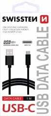 Universalus kabelis Swissten USB-C 3.1, 1.2 m, juodos spalvos kaina ir informacija | Laidai telefonams | pigu.lt