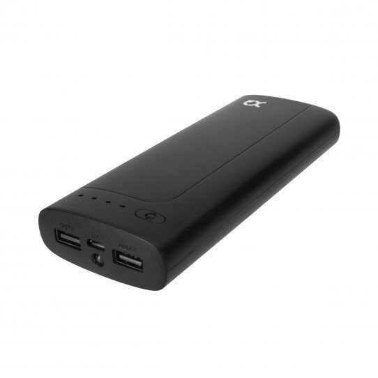 Nešiojama baterija Xqisit 15600 mAh, 2 x USB, juodos spalvos kaina ir informacija | Atsarginiai maitinimo šaltiniai (power bank) | pigu.lt