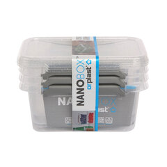 NanoBox maisto saugojimo indų rinkinys, 3 vnt. kaina ir informacija | Maisto saugojimo  indai | pigu.lt