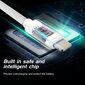 USB Kabelis Swissten Textile 3A Lighthing, 1.2 m, rausvai auksinės spalvos цена и информация | Kabeliai ir laidai | pigu.lt