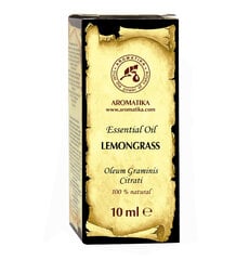 Natūralus citrinžolių eterinis aliejus Aromatika 100% Pure & Natural 10 ml цена и информация | Эфирные, косметические масла, гидролаты | pigu.lt