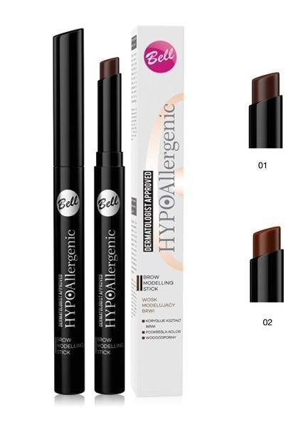 Antakių vaškas Bell HypoAllergenic Brow Modelling Stick 7 g, 02 kaina ir informacija | Antakių dažai, pieštukai | pigu.lt