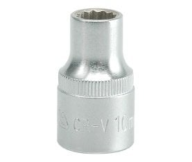 12-гранная головка, 10 mm, 1/2', CrV цена и информация | Механические инструменты | pigu.lt