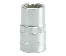 12-гранная головка, 14 mm, 1/2', CrV цена и информация | Механические инструменты | pigu.lt