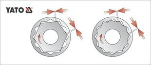 12-гранная головка, 15 mm, 1/2', CrV цена и информация | Механические инструменты | pigu.lt