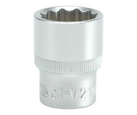 Торцевая головка 12-граней 21.0mm, 1/2 , CrV YATO цена и информация | Механические инструменты | pigu.lt