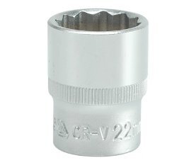 12-гранная головка, 22 mm, 1/2', CrV цена и информация | Механические инструменты | pigu.lt