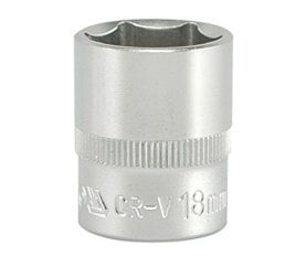 Šešiakampė galvutė ,CrV,3/8 18mm kaina ir informacija | Mechaniniai įrankiai | pigu.lt