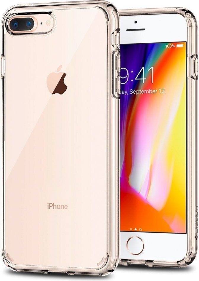 Spigen 043CS21052, skirtas iPhone 8 Plus, iPhone 7 Plus, skairus kaina ir informacija | Telefono dėklai | pigu.lt