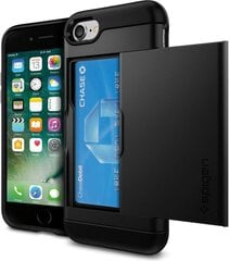 Spigen 042CS20455, skirtas iPhone 7, iPhone 8, juodas kaina ir informacija | Telefono dėklai | pigu.lt