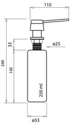 Встроенный дозатор жидкого мыла Aquasanita Д-001 цена и информация | AquaSanita Аутлет | pigu.lt