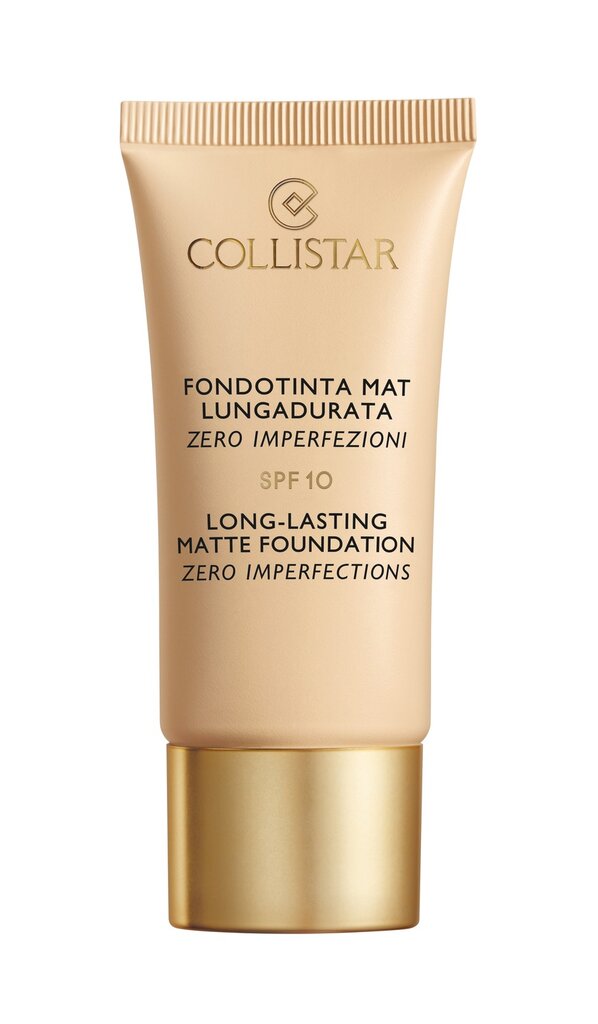 Matinis makiažo pagrindas Collistar Long-Lasting Matte SPF10 30 ml, 0 cameo kaina ir informacija | Makiažo pagrindai, pudros | pigu.lt