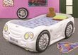 Lova su čiužiniu Sleep Car, 90x180 cm, balta цена и информация | Vaikiškos lovos | pigu.lt