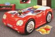 Lova su čiužiniu Sleep Car, 90x180 cm, raudona kaina ir informacija | Vaikiškos lovos | pigu.lt