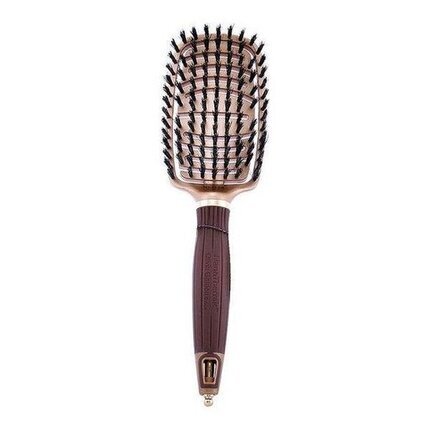 Terminis plaukų šepetys-formuotuvas Olivia Garden Nano Thermic Flex Collection 100% Boar Hairbrush NT-FLEXBR цена и информация | Šepečiai, šukos, žirklės | pigu.lt