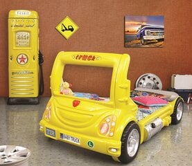 Кровать с матрасом Truck, желтый цена и информация | Детские кровати | pigu.lt