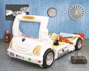 Кровать с матрасом Truck, белая цена и информация | Детские кровати | pigu.lt