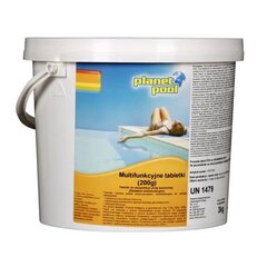 Baseino vandens priežiūros priemonė Planet Pool Chemochlor Multitabl, 200 g, 15 vnt./3 kg kaina ir informacija | Baseinų priežiūros priemonės | pigu.lt