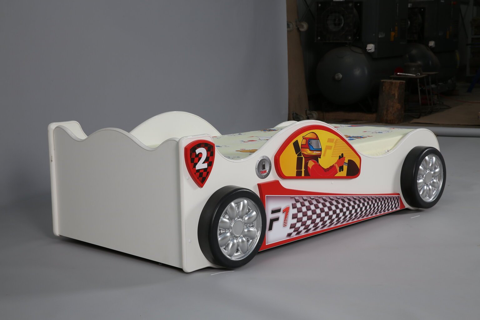 Lova su čiužiniu Monza Mini, 80x160 cm, balta цена и информация | Vaikiškos lovos | pigu.lt