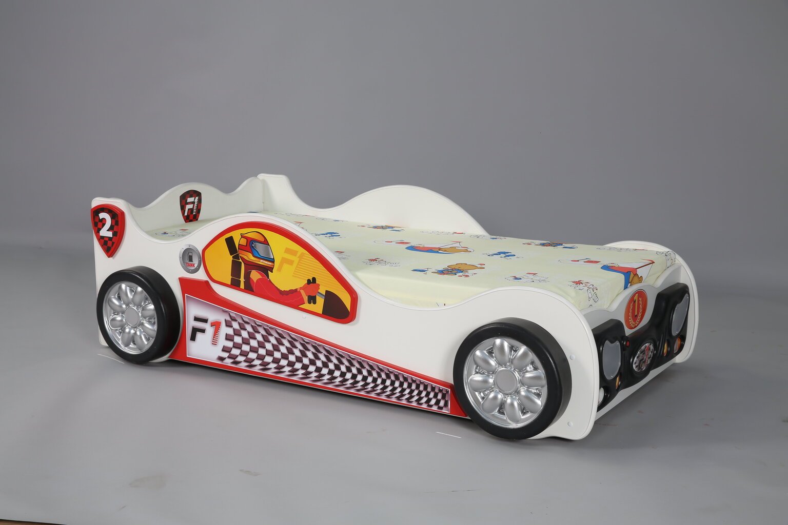 Lova su čiužiniu Monza Mini, 80x160 cm, balta цена и информация | Vaikiškos lovos | pigu.lt