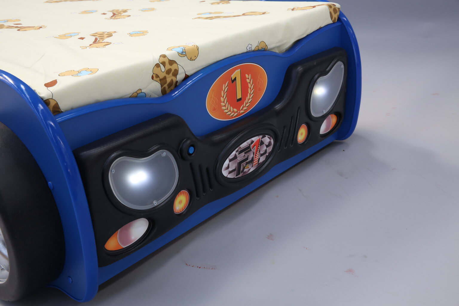 Lova su čiužiniu Monza Mini, 80x160 cm, mėlyna цена и информация | Vaikiškos lovos | pigu.lt