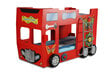 Dviaukštė lova su čiužiniais Happy Bus 190x90 cm, raudona цена и информация | Vaikiškos lovos | pigu.lt