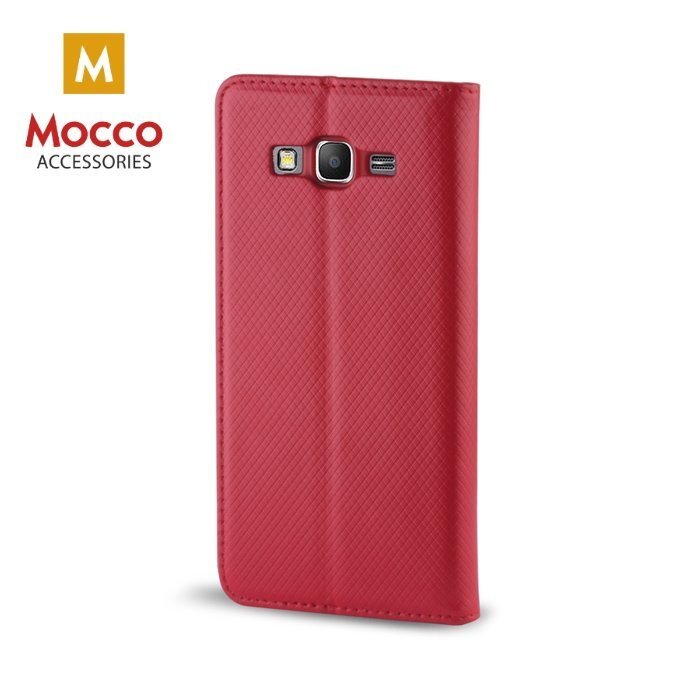 Atverčiamas dėklas Mocco Smart Magnet, skirtas Huawei Y6 (2018) telefonui, raudonas kaina ir informacija | Telefono dėklai | pigu.lt