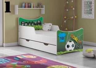 Кровать с матрасом и ящиком SMB Big 1, 180x90 см цена и информация | Детские кровати | pigu.lt