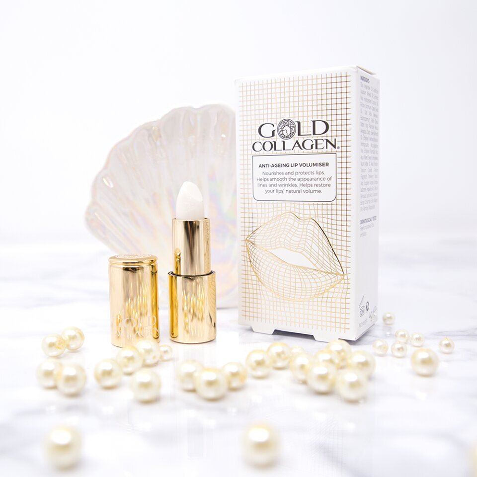 Lūpų balzamas Gold Collagen Anti-Ageing 4 g цена и информация | Lūpų dažai, blizgiai, balzamai, vazelinai | pigu.lt