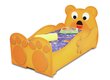 Lova su čiužiniu Teddy Bear Big, 90x200 cm, oranžinė kaina ir informacija | Vaikiškos lovos | pigu.lt