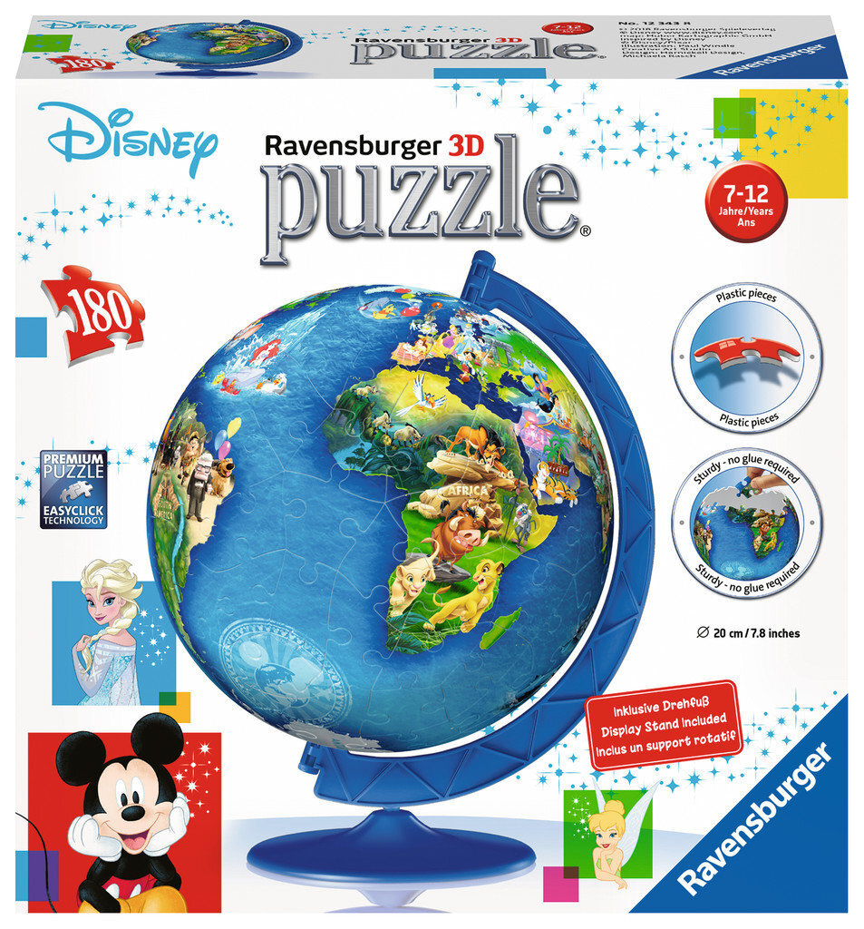 3D dėlionė Disney Gaublys Ravensburger, 180 d. цена и информация | Dėlionės (puzzle) | pigu.lt