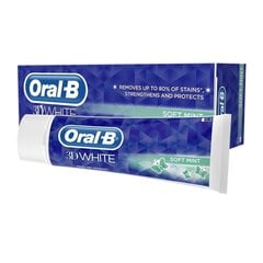 Dantų pasta Oral-B 3D White Soft Mint 75 ml kaina ir informacija | Dantų šepetėliai, pastos | pigu.lt