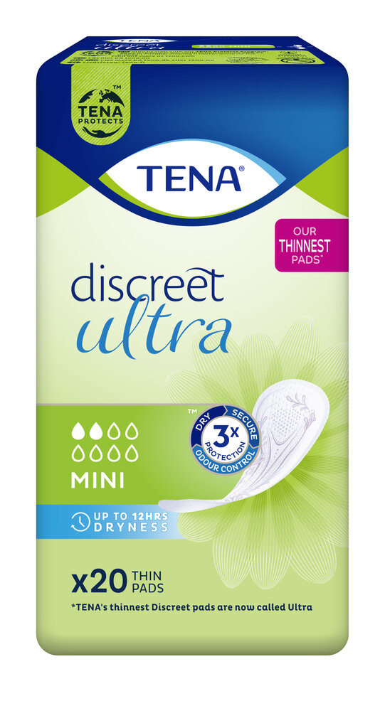 Higieniniai įklotai Tena Lady Discreet Mini, 20 vnt. цена и информация | Tamponai, higieniniai paketai, įklotai | pigu.lt