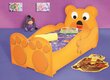 Lova su čiužiniu Teddy Bear Small, 80x160 cm, oranžinė kaina ir informacija | Vaikiškos lovos | pigu.lt