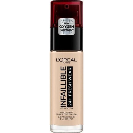 Makiažo pagrindas Loreal Paris Infallible 24h Fresh 30 ml, 015 Porcelain kaina ir informacija | Makiažo pagrindai, pudros | pigu.lt