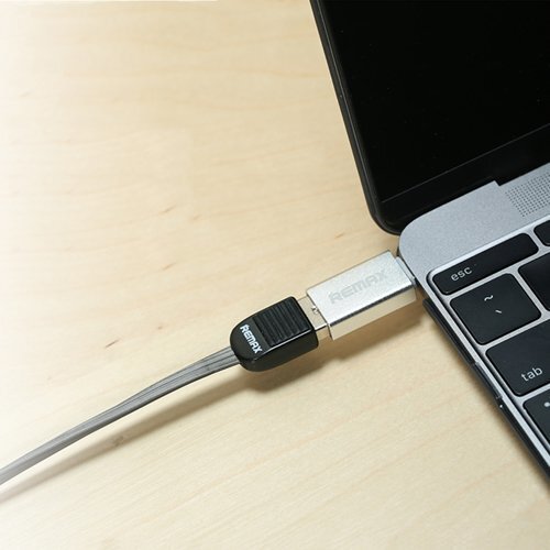 Adapteris Remax RA-OTG1 Premium (Type-C to USB 3.0), sidabrinės spalvos kaina ir informacija | Adapteriai, USB šakotuvai | pigu.lt